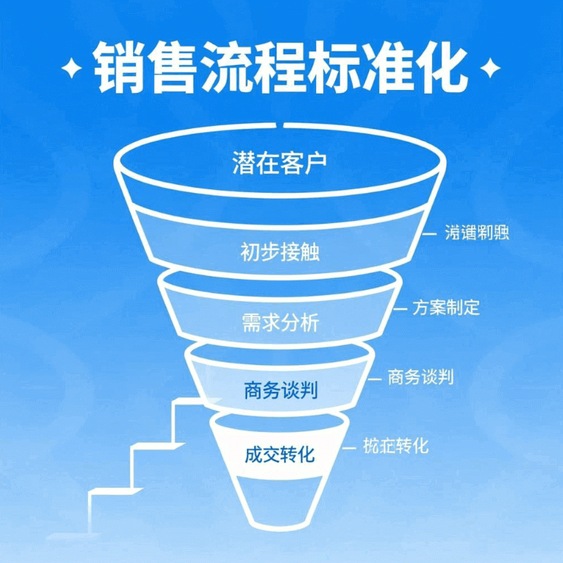 销售标准化丨销售团队标准流程打造之成功八步