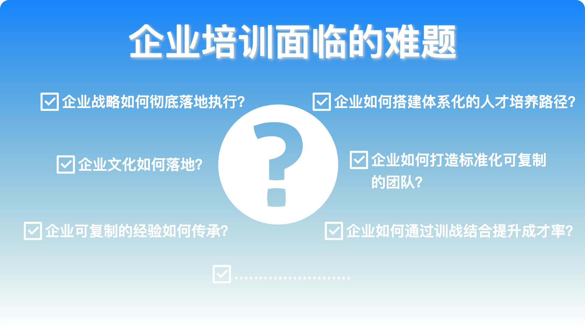 训才通丨中小企业如何从0-1设计一套完整的人才培养体系？